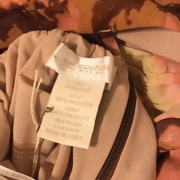 M M Couture Salmon Cross Backed Dress - Picture 4 of 7